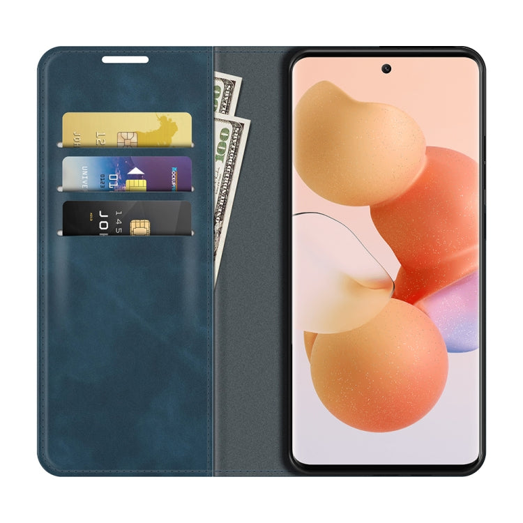 For Xiaomi Civi Retro-skin Magnetic Suction Leather Case with Holder & Card Slots & Wallet