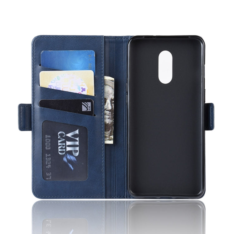 Dual-side Magnetic Buckle Horizontal Flip Leather Case for OnePlus 7, with Holder & Card Slots & Wallet & Photo Frame