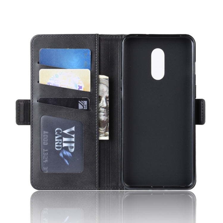 Dual-side Magnetic Buckle Horizontal Flip Leather Case for OnePlus 7, with Holder & Card Slots & Wallet & Photo Frame