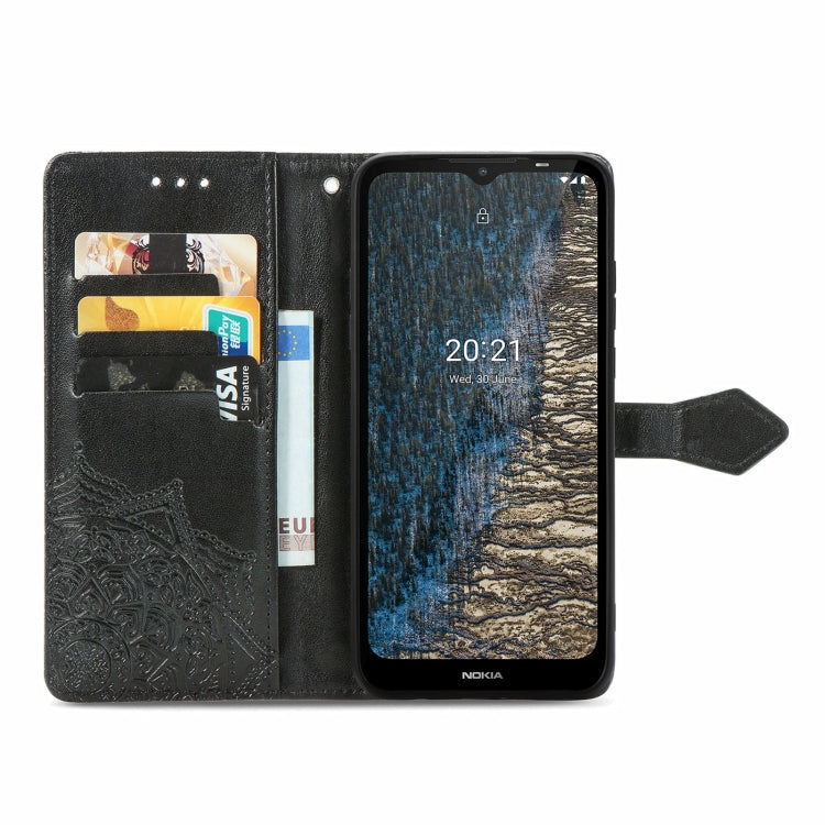 For Nokia C20 Mandala Embossing Pattern Horizontal Flip Leather Case with Holder & Card Slots & Wallet & Lanyard