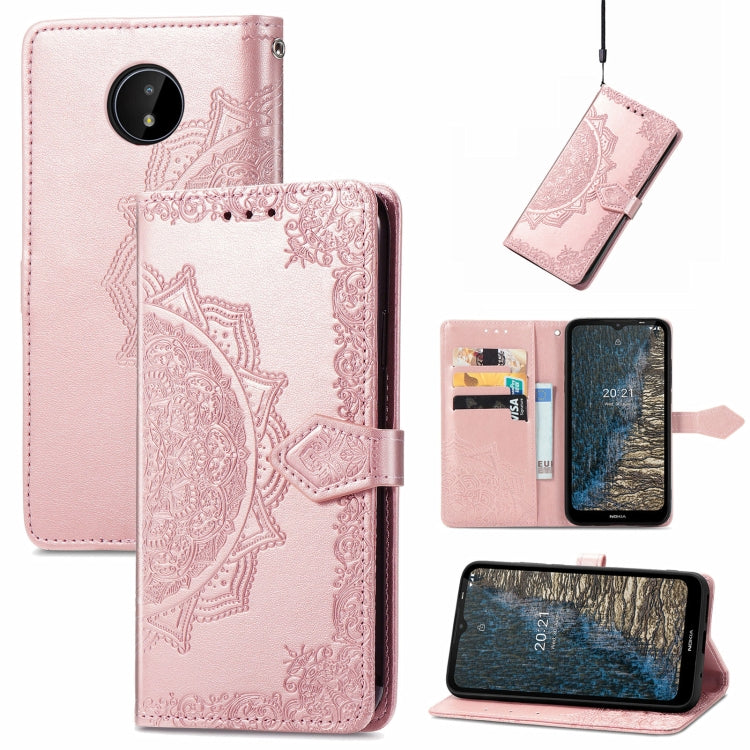 For Nokia C20 Mandala Embossing Pattern Horizontal Flip Leather Case with Holder & Card Slots & Wallet & Lanyard