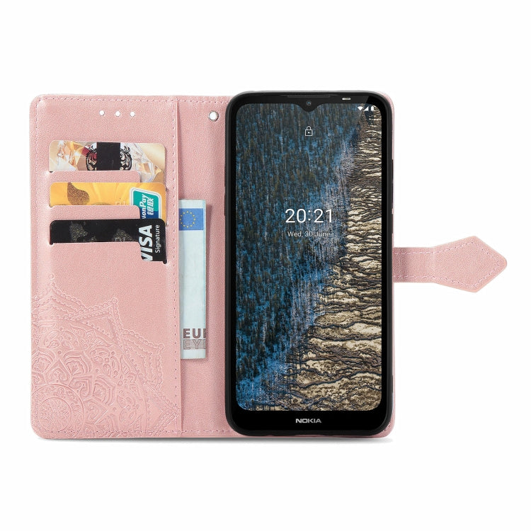 For Nokia C20 Mandala Embossing Pattern Horizontal Flip Leather Case with Holder & Card Slots & Wallet & Lanyard