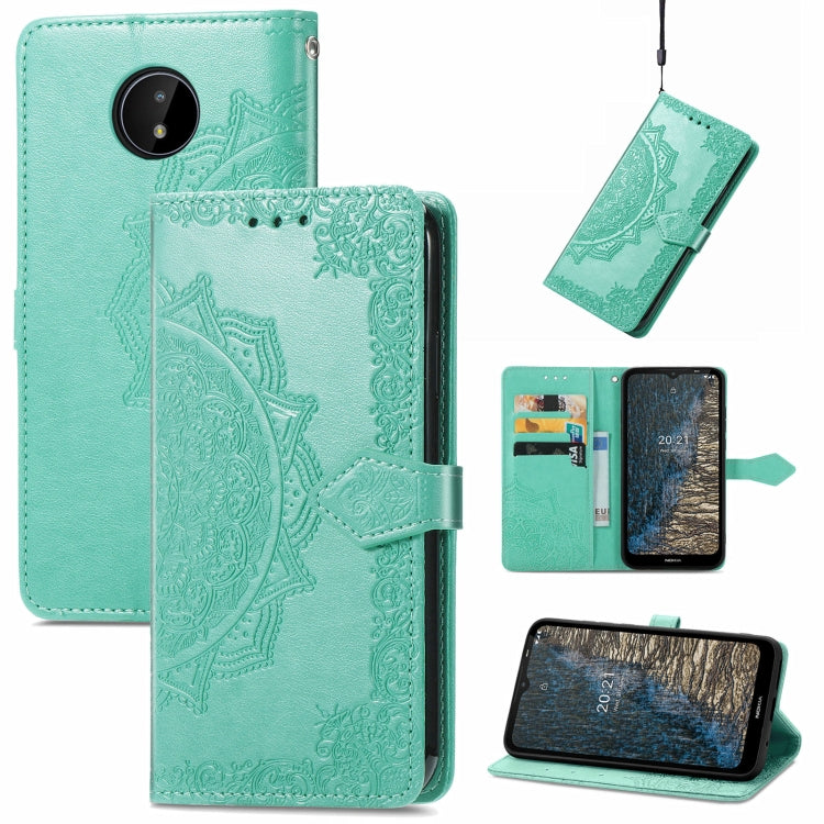 For Nokia C20 Mandala Embossing Pattern Horizontal Flip Leather Case with Holder & Card Slots & Wallet & Lanyard