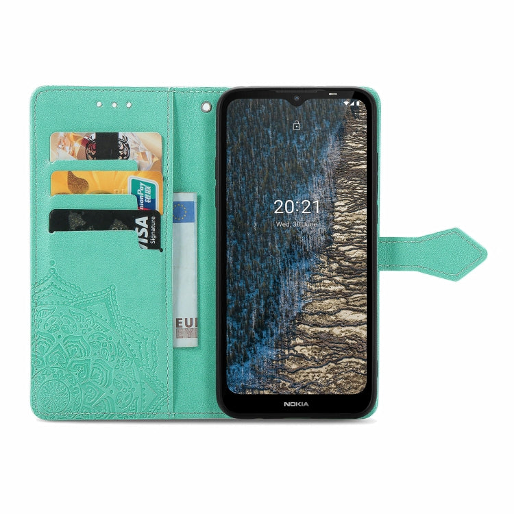 For Nokia C20 Mandala Embossing Pattern Horizontal Flip Leather Case with Holder & Card Slots & Wallet & Lanyard