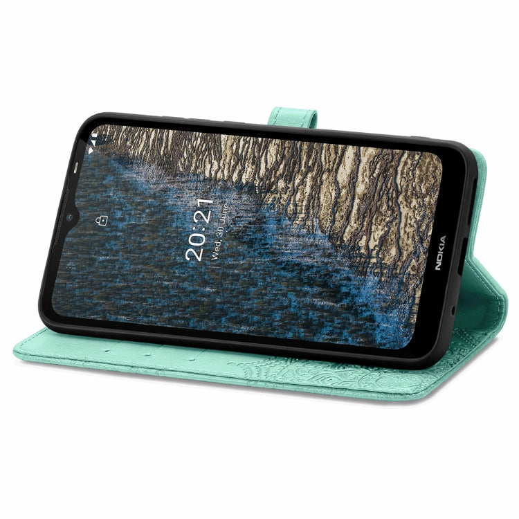 For Nokia C20 Mandala Embossing Pattern Horizontal Flip Leather Case with Holder & Card Slots & Wallet & Lanyard
