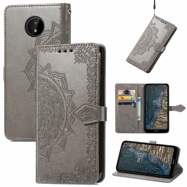 For Nokia C20 Mandala Embossing Pattern Horizontal Flip Leather Case with Holder & Card Slots & Wallet & Lanyard