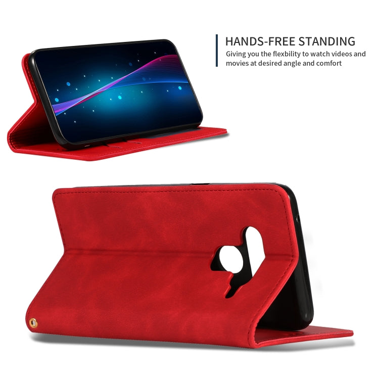 Retro Skin Feel Business Magnetic Horizontal Flip Leather Case for LG V50 & LG V50 ThinQ