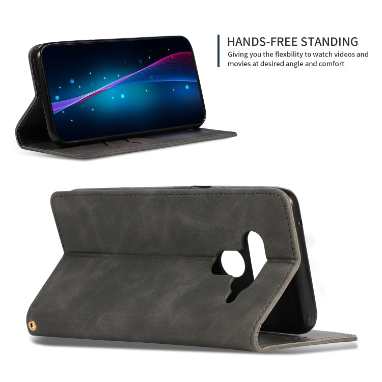 Retro Skin Feel Business Magnetic Horizontal Flip Leather Case for LG V50 & LG V50 ThinQ