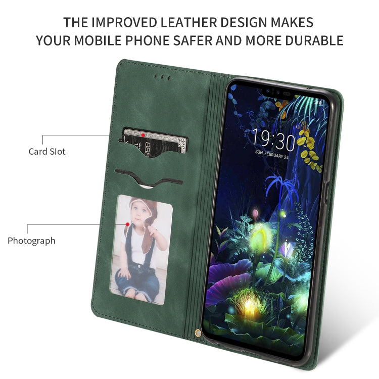 Retro Skin Feel Business Magnetic Horizontal Flip Leather Case for LG V50 & LG V50 ThinQ