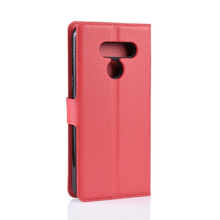 Litchi Skin PU Leather Wallet Stand Mobile Casing for LG K50