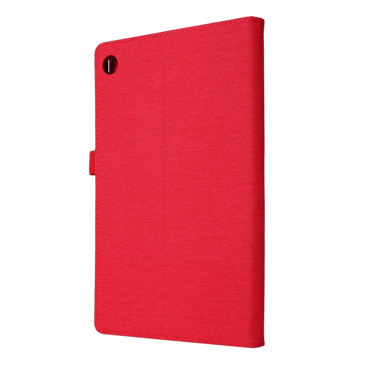 For OPPO Realme Pad 10.4 Horizontal Flip Fabric PU Leather Tablet Case with Card Slots & Holder