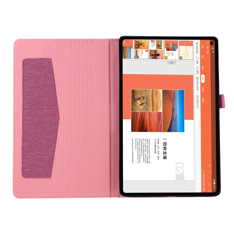 For OPPO Realme Pad 10.4 Horizontal Flip Fabric PU Leather Tablet Case with Card Slots & Holder