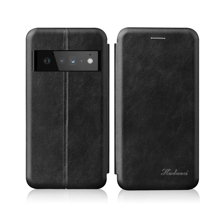 For Google Pixel 6 Pro Integrated Voltage Retro Texture Magnetic Leather Case with Card Slot & Holder