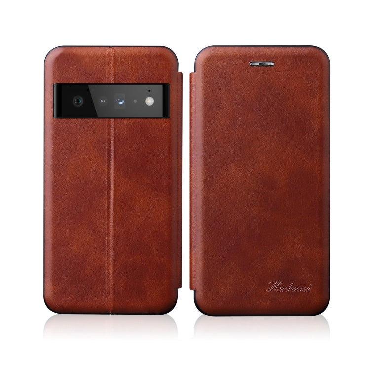 For Google Pixel 6 Integrated Voltage Retro Texture Magnetic Leather Case with Card Slot & Holder