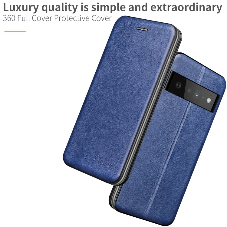 For Google Pixel 6 Integrated Voltage Retro Texture Magnetic Leather Case with Card Slot & Holder
