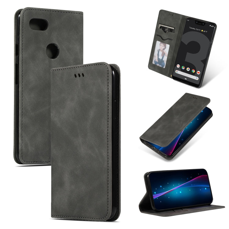 Retro Skin Feel Business Magnetic Horizontal Flip Leather Case for Google Pixel 3 XL