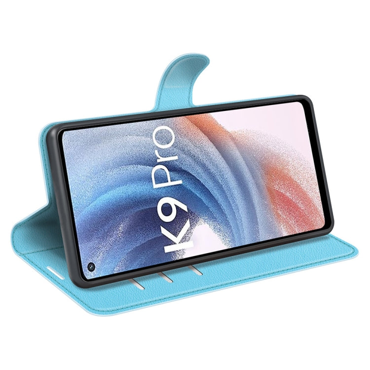 For OPPO K9 Pro Litchi Texture Horizontal Flip Protective Case with Holder & Card Slots & Wallet