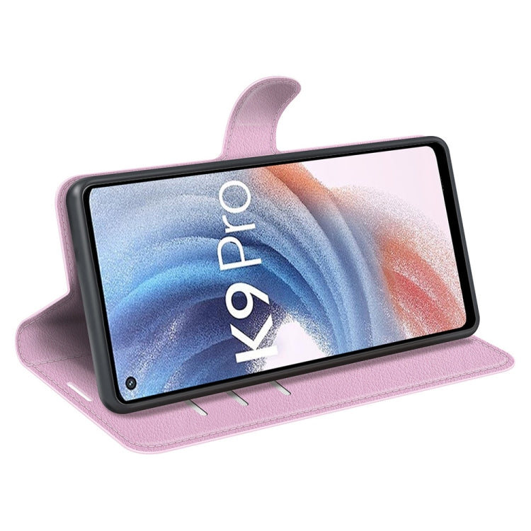 For OPPO K9 Pro Litchi Texture Horizontal Flip Protective Case with Holder & Card Slots & Wallet