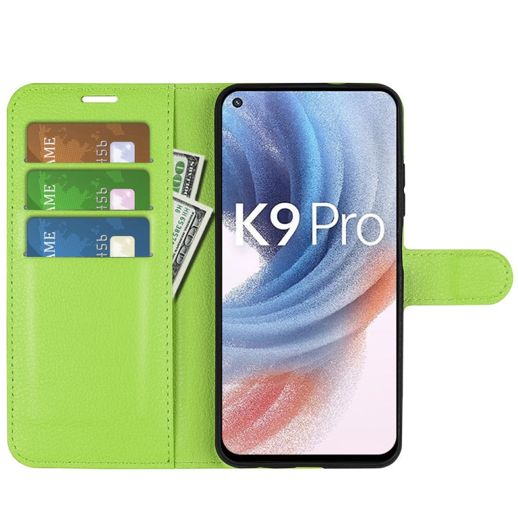 For OPPO K9 Pro Litchi Texture Horizontal Flip Protective Case with Holder & Card Slots & Wallet