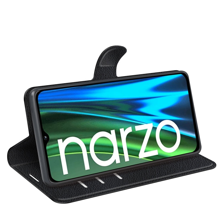 For OPPO Realme Narzo 50i Litchi Texture Horizontal Flip Protective Case with Holder & Card Slots & Wallet