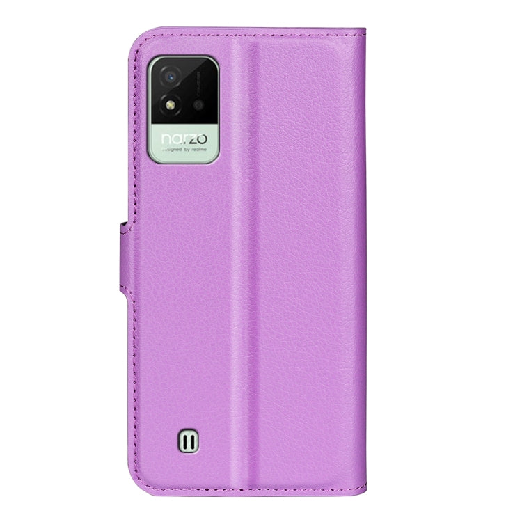 For OPPO Realme Narzo 50i Litchi Texture Horizontal Flip Protective Case with Holder & Card Slots & Wallet