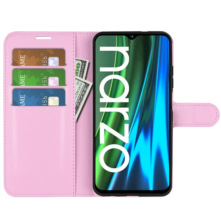 For OPPO Realme Narzo 50i Litchi Texture Horizontal Flip Protective Case with Holder & Card Slots & Wallet