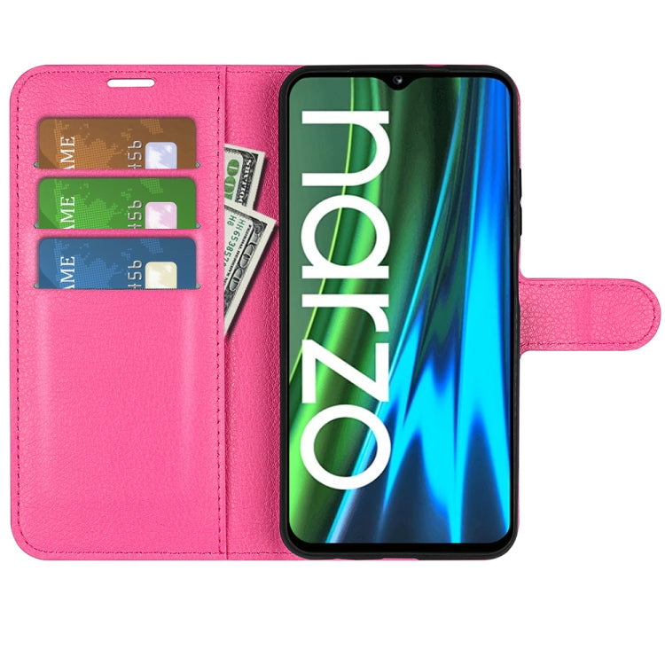 For OPPO Realme Narzo 50i Litchi Texture Horizontal Flip Protective Case with Holder & Card Slots & Wallet