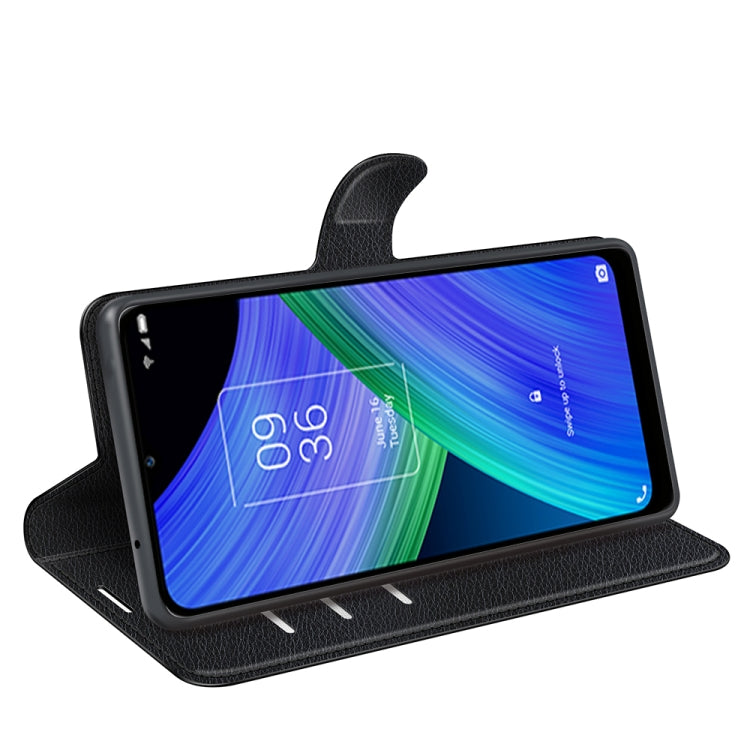 For TCL 20 R 5G Litchi Texture Horizontal Flip Phone Protective Case with Holder & Card Slots & Wallet