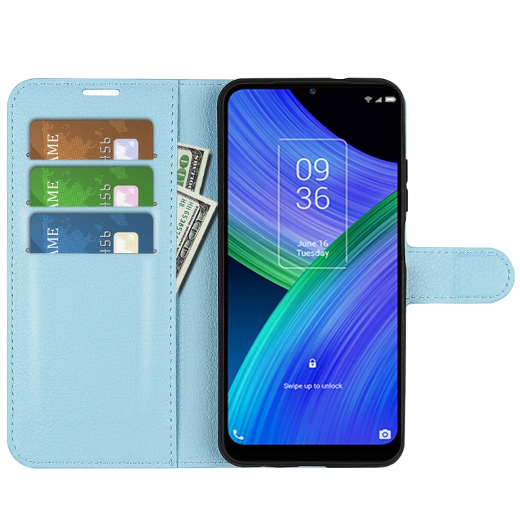 For TCL 20 R 5G Litchi Texture Horizontal Flip Phone Protective Case with Holder & Card Slots & Wallet