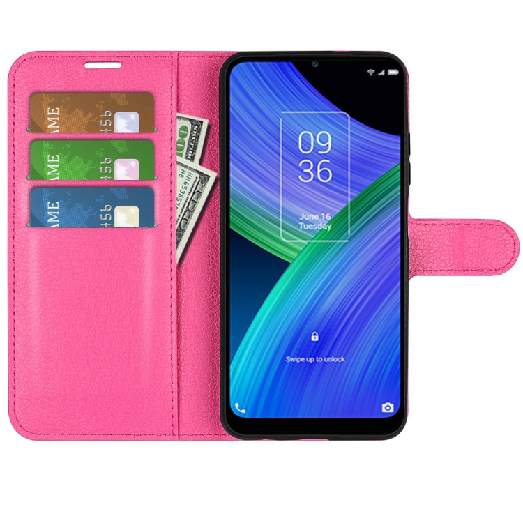For TCL 20 R 5G Litchi Texture Horizontal Flip Phone Protective Case with Holder & Card Slots & Wallet