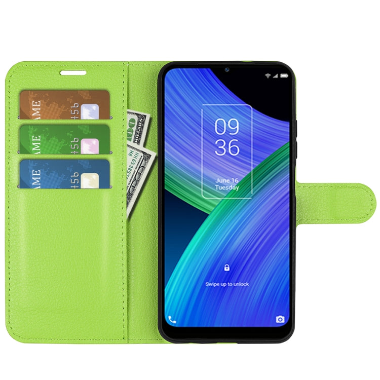 For TCL 20 R 5G Litchi Texture Horizontal Flip Phone Protective Case with Holder & Card Slots & Wallet