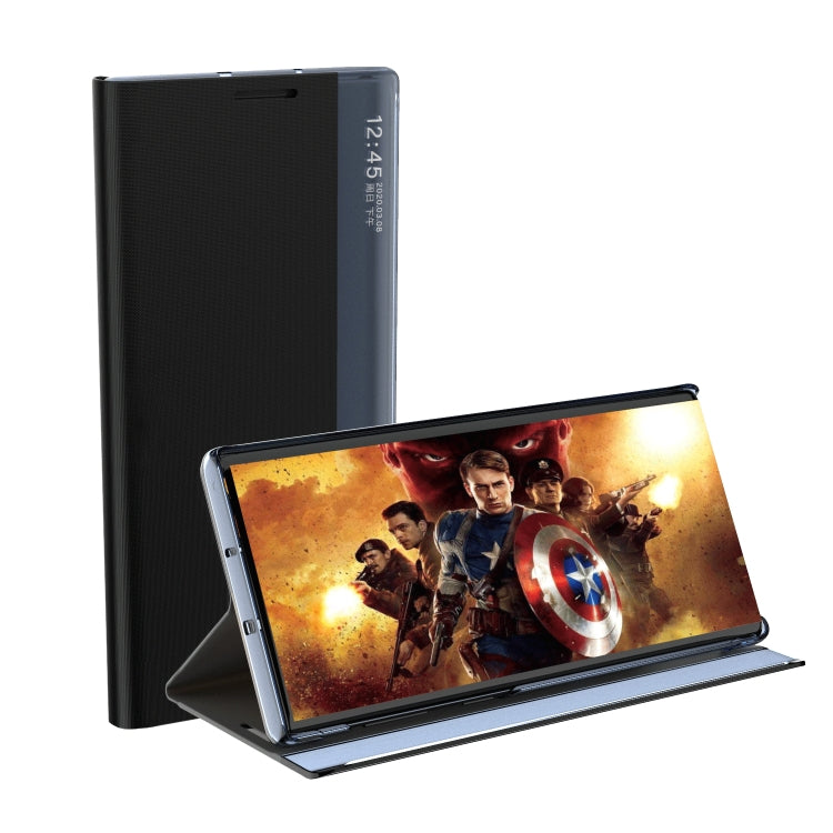 International Version For Xiaomi Redmi Note 11 Pro / Note 11 Pro+ Side Display Magnetic Plain Texture Cloth + PC Case with Holder