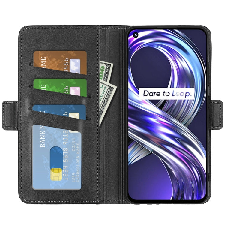 For OPPO Realme 8i Dual-side Magnetic Buckle Horizontal Flip Leather Case with Holder & Card Slots & Wallet