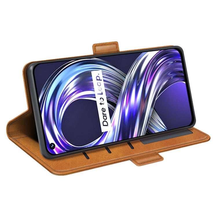 For OPPO Realme 8i Dual-side Magnetic Buckle Horizontal Flip Leather Case with Holder & Card Slots & Wallet