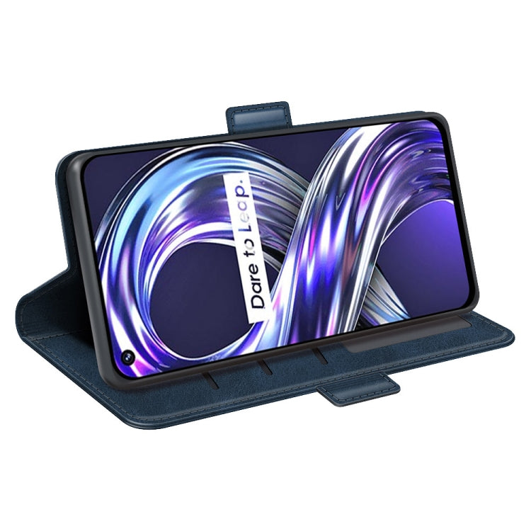 For OPPO Realme 8i Dual-side Magnetic Buckle Horizontal Flip Leather Case with Holder & Card Slots & Wallet