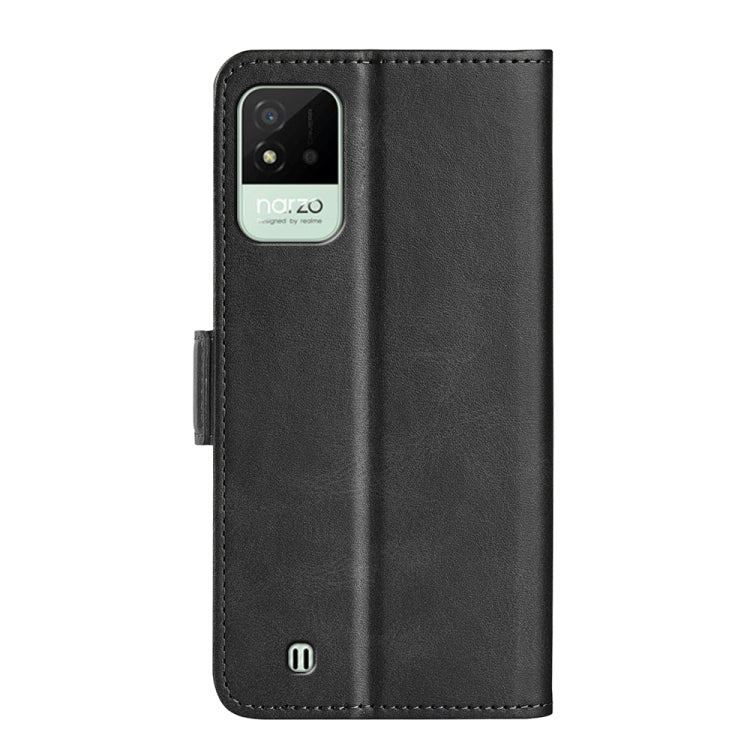 For OPPO Realme Narzo 50i Dual-side Magnetic Buckle Horizontal Flip Leather Case with Holder & Card Slots & Wallet
