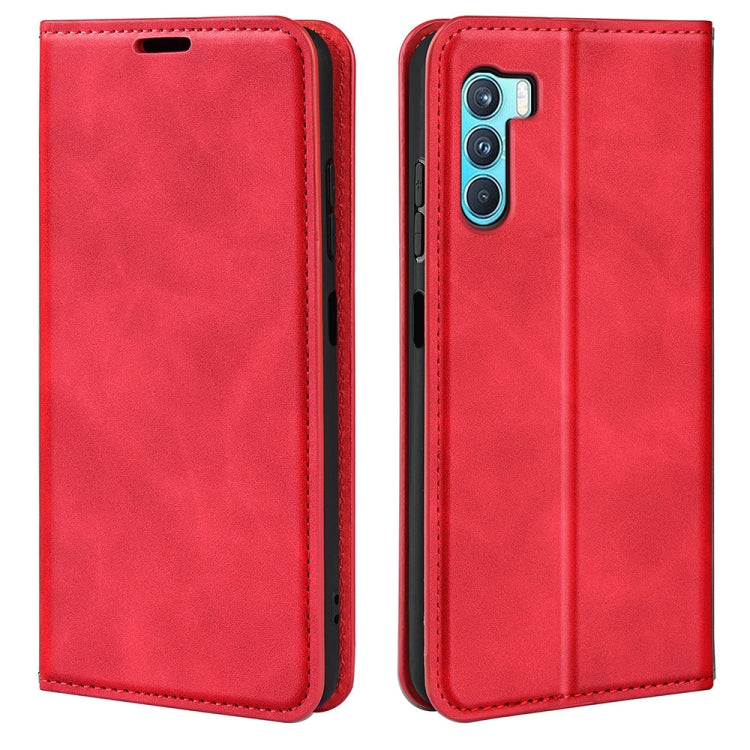 For OPPO K9 Pro Retro-skin Business Magnetic Suction Leather Case with Holder & Card Slots & Wallet