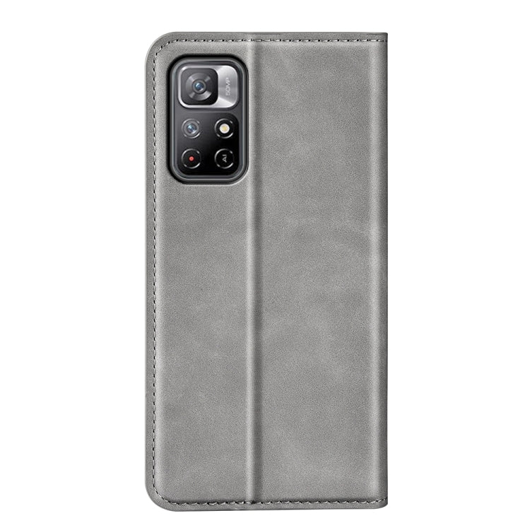 For Xiaomi Redmi Note 11 Retro-skin Magnetic Suction Leather Case with Holder & Card Slots & Wallet