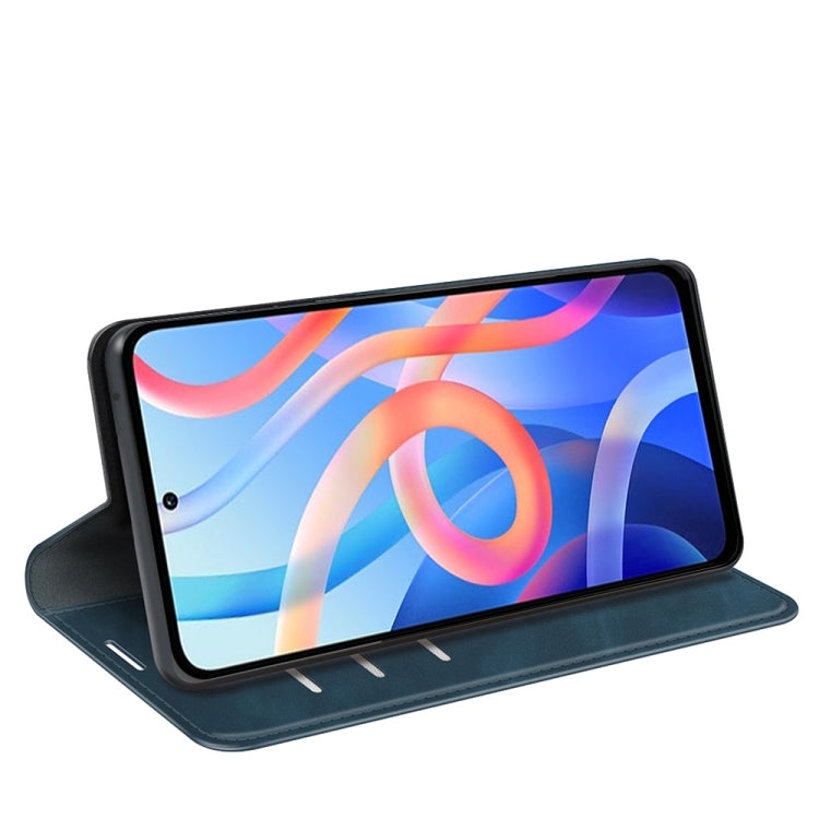 For Xiaomi Redmi Note 11 Retro-skin Magnetic Suction Leather Case with Holder & Card Slots & Wallet