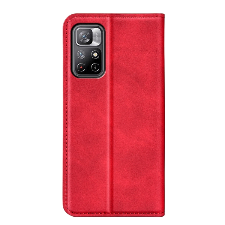 For Xiaomi Redmi Note 11 Retro-skin Magnetic Suction Leather Case with Holder & Card Slots & Wallet