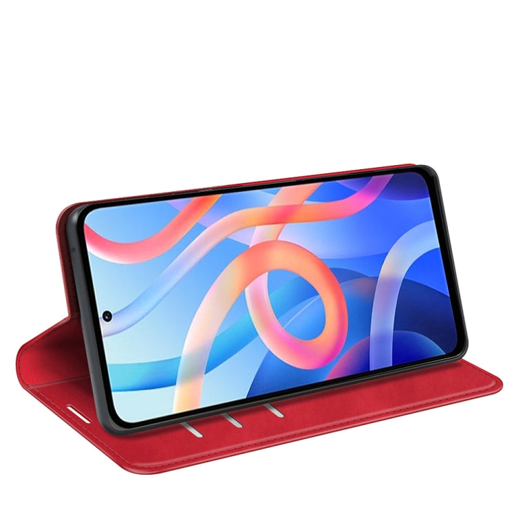 For Xiaomi Redmi Note 11 Retro-skin Magnetic Suction Leather Case with Holder & Card Slots & Wallet