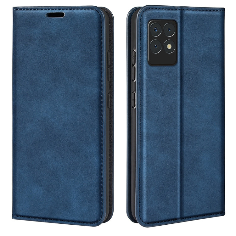 For OPPO Realme 8i Retro-skin Magnetic Suction Leather Case with Holder & Card Slots & Wallet
