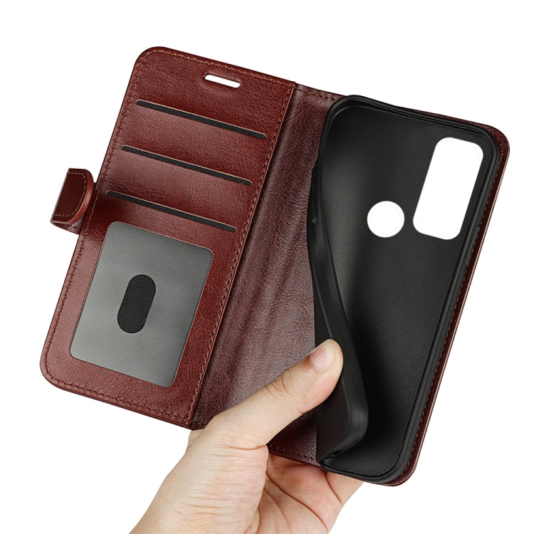 For TCL 20 R 5G R64 Texture Single Horizontal Flip Phone Protective Case with Holder & Card Slots & Wallet& Photo Frame