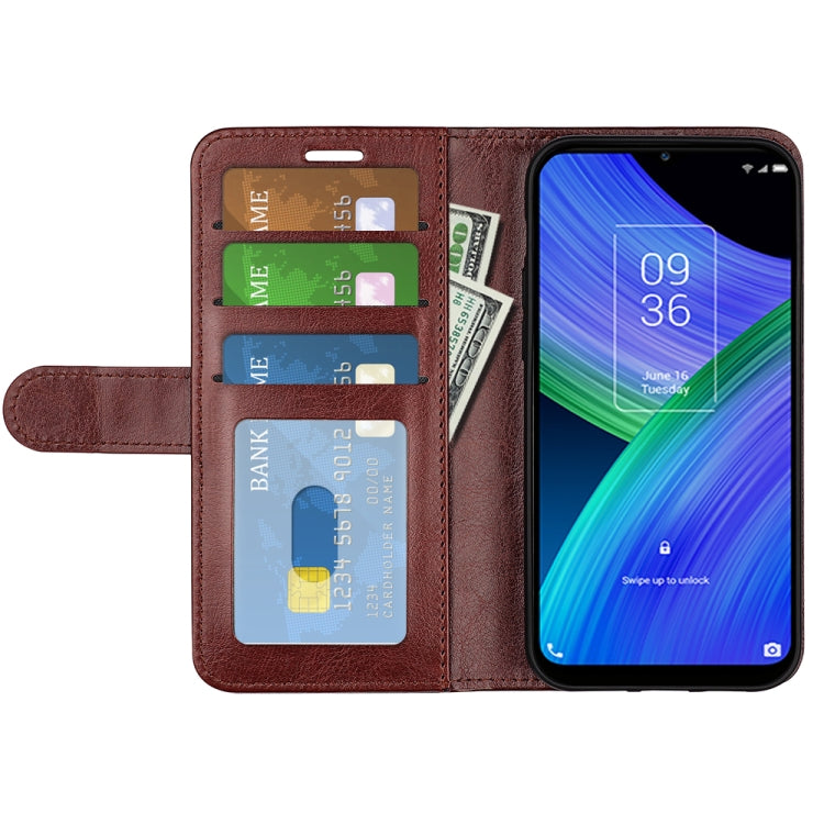 For TCL 20 R 5G R64 Texture Single Horizontal Flip Phone Protective Case with Holder & Card Slots & Wallet& Photo Frame