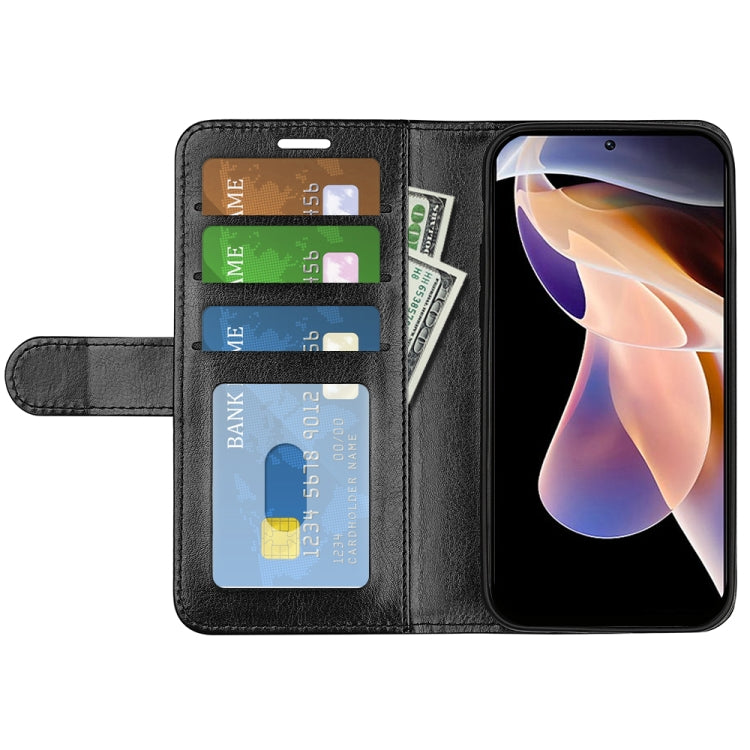 For Xiaomi Redmi Note 11 Pro / Note 11 Pro+ R64 Texture Single Horizontal Flip Protective Case with Holder & Card Slots & Wallet & Photo Frame