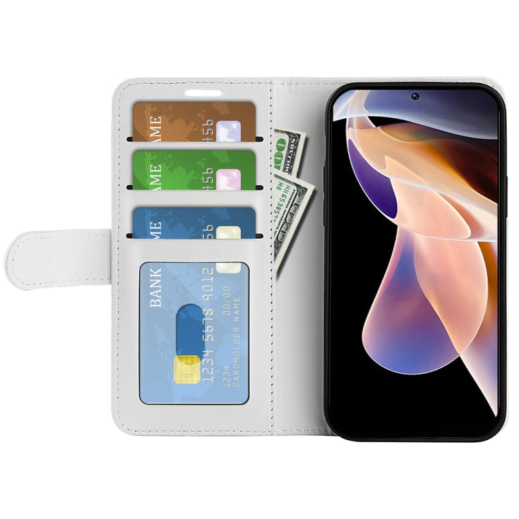 For Xiaomi Redmi Note 11 Pro / Note 11 Pro+ R64 Texture Single Horizontal Flip Protective Case with Holder & Card Slots & Wallet & Photo Frame