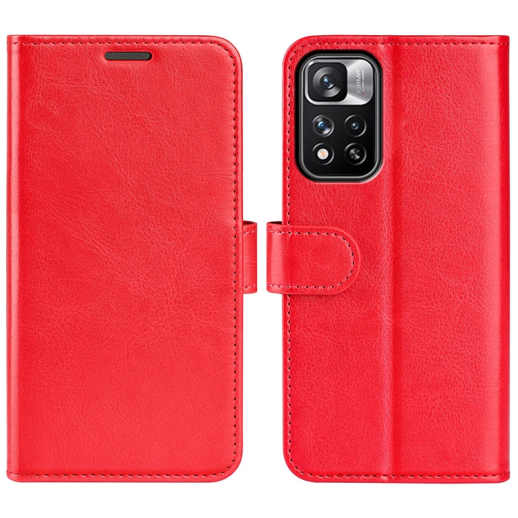 For Xiaomi Redmi Note 11 Pro / Note 11 Pro+ R64 Texture Single Horizontal Flip Protective Case with Holder & Card Slots & Wallet & Photo Frame