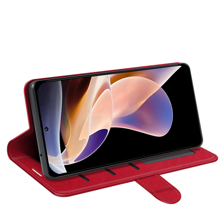 For Xiaomi Redmi Note 11 Pro / Note 11 Pro+ R64 Texture Single Horizontal Flip Protective Case with Holder & Card Slots & Wallet & Photo Frame