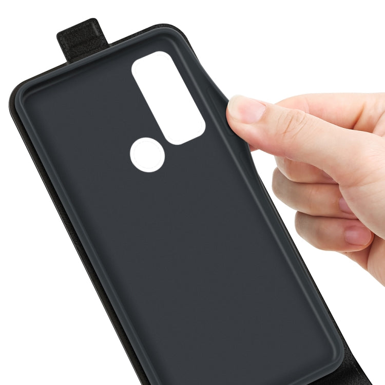 For TCL 20 R 5G R64 Texture Single Vertical Flip Leather Phone Protective Case with Card Slots & Photo Frame