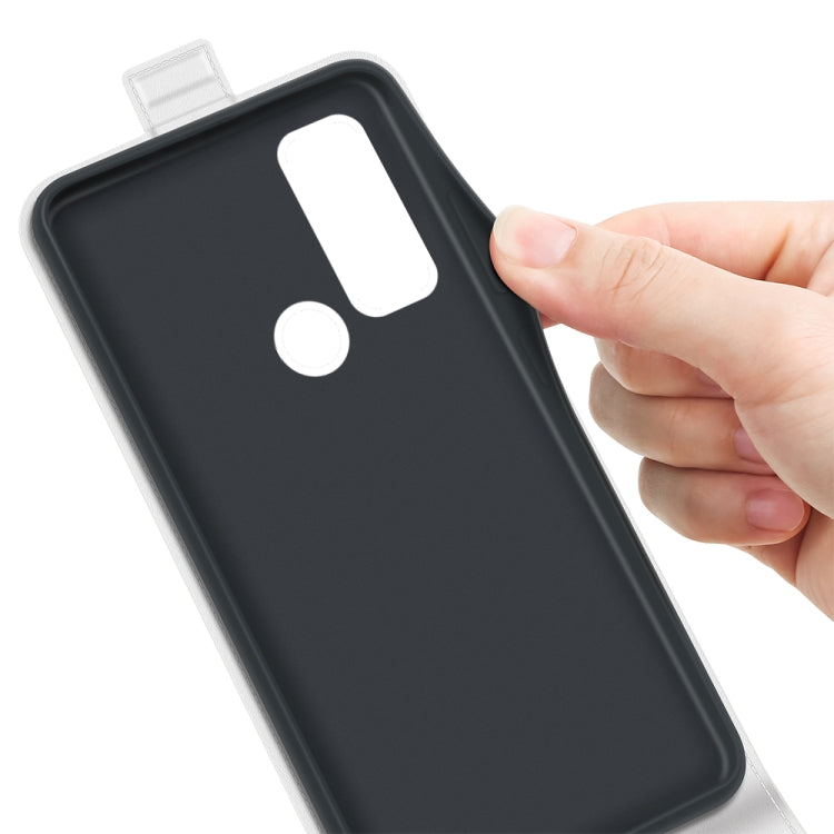 For TCL 20 R 5G R64 Texture Single Vertical Flip Leather Phone Protective Case with Card Slots & Photo Frame